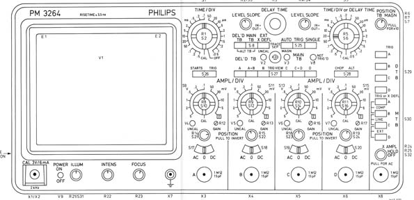 Image of Philips PM3264 Oscilloscope
